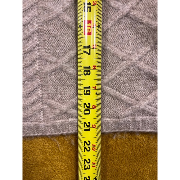 Abercrombie & Fitch Women Sweater Cropped Cable Knit Cozy Cream sz s/m - Picture 9 of 14